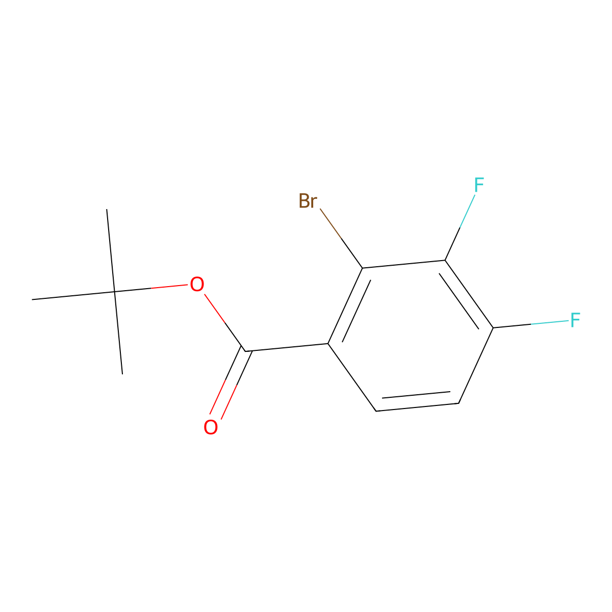 Tert-butyl2-bromo-3,4-difluorobenzoate molecular structure, CAS 2870701-94-1