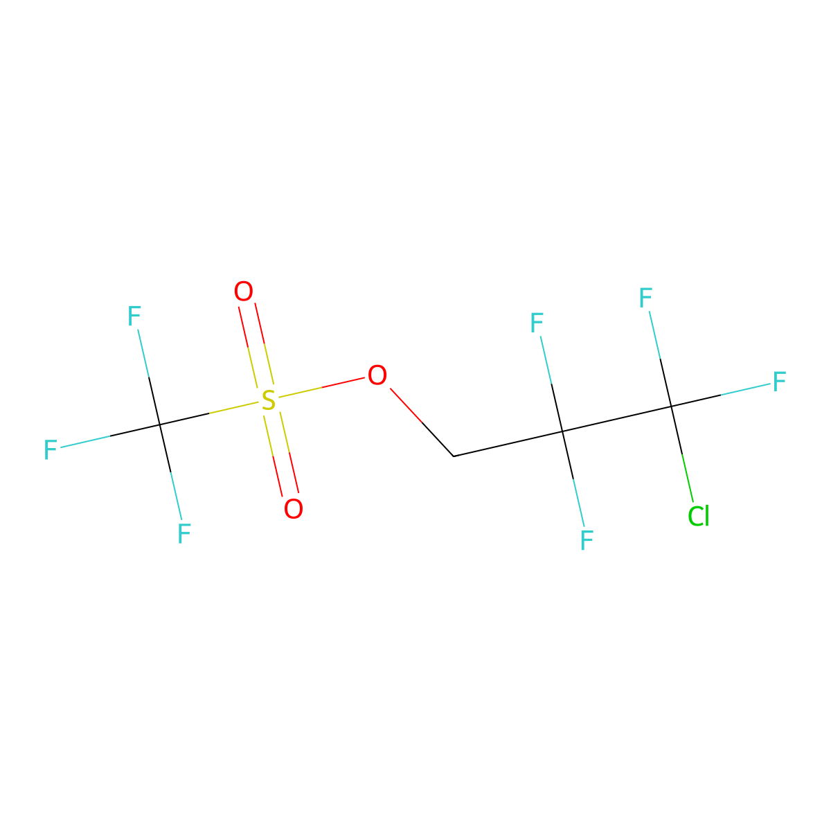 3-Chloro-2,2,3,3-tetrafluoropropyl trifluoromethanesulfonate molecular structure, CAS 2870702-32-0