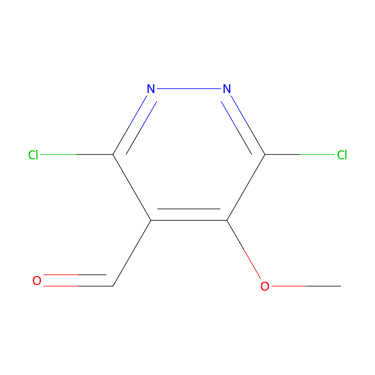 3,6-Dichloro-5-methoxypyridazine-4-carbaldehyde molecular structure, CAS 2870708-31-7