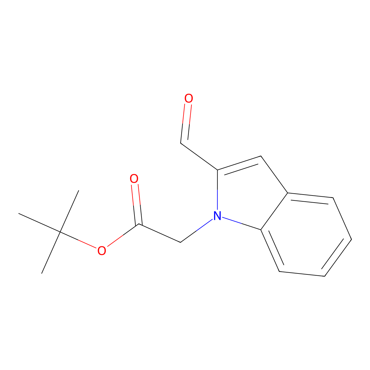 tert-butyl 2-(2-formyl-1H-indol-1-yl)acetate molecular structure, CAS 2870710-33-9