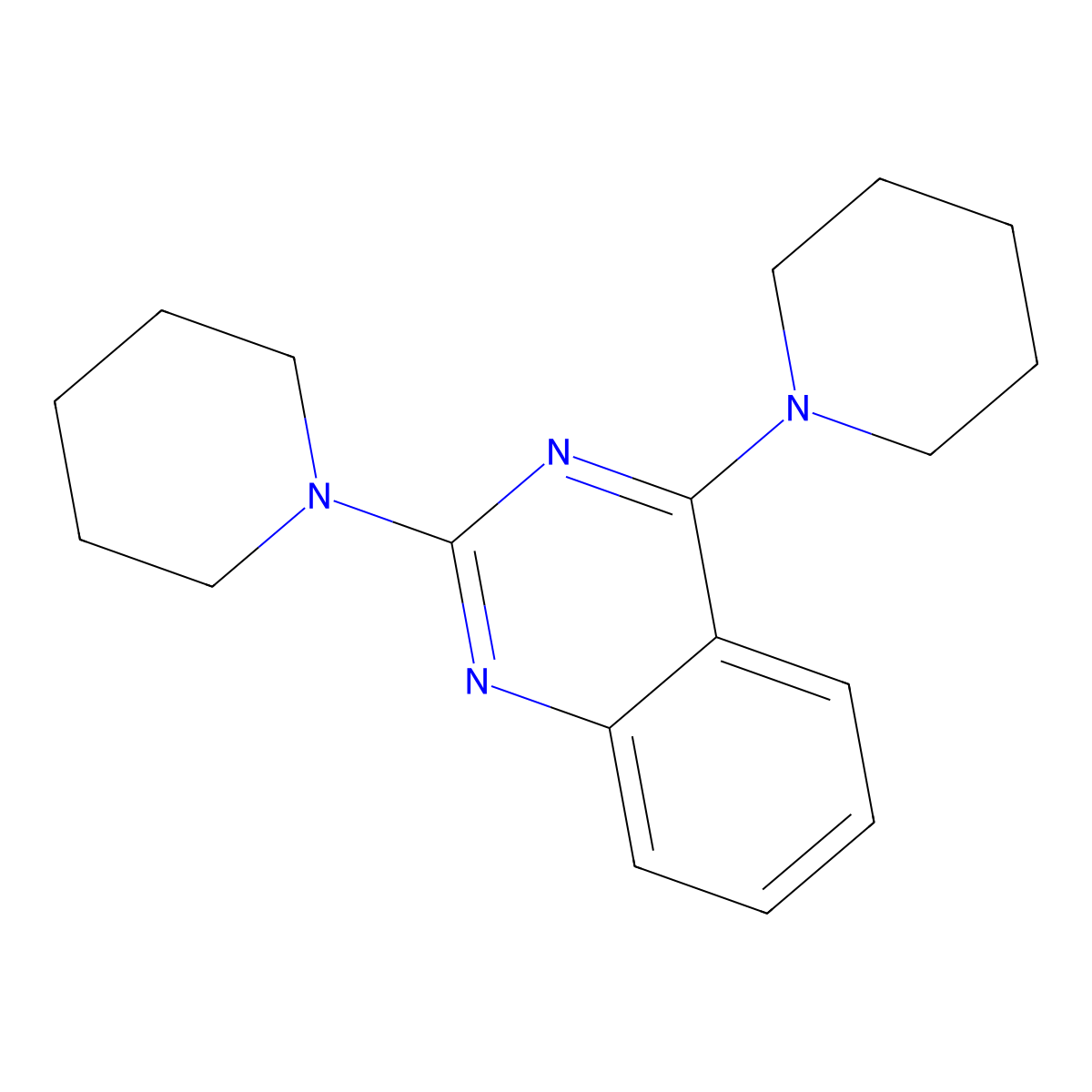 2,4-Di(piperidin-1-yl)quinazoline molecular structure, CAS 28708-93-2
