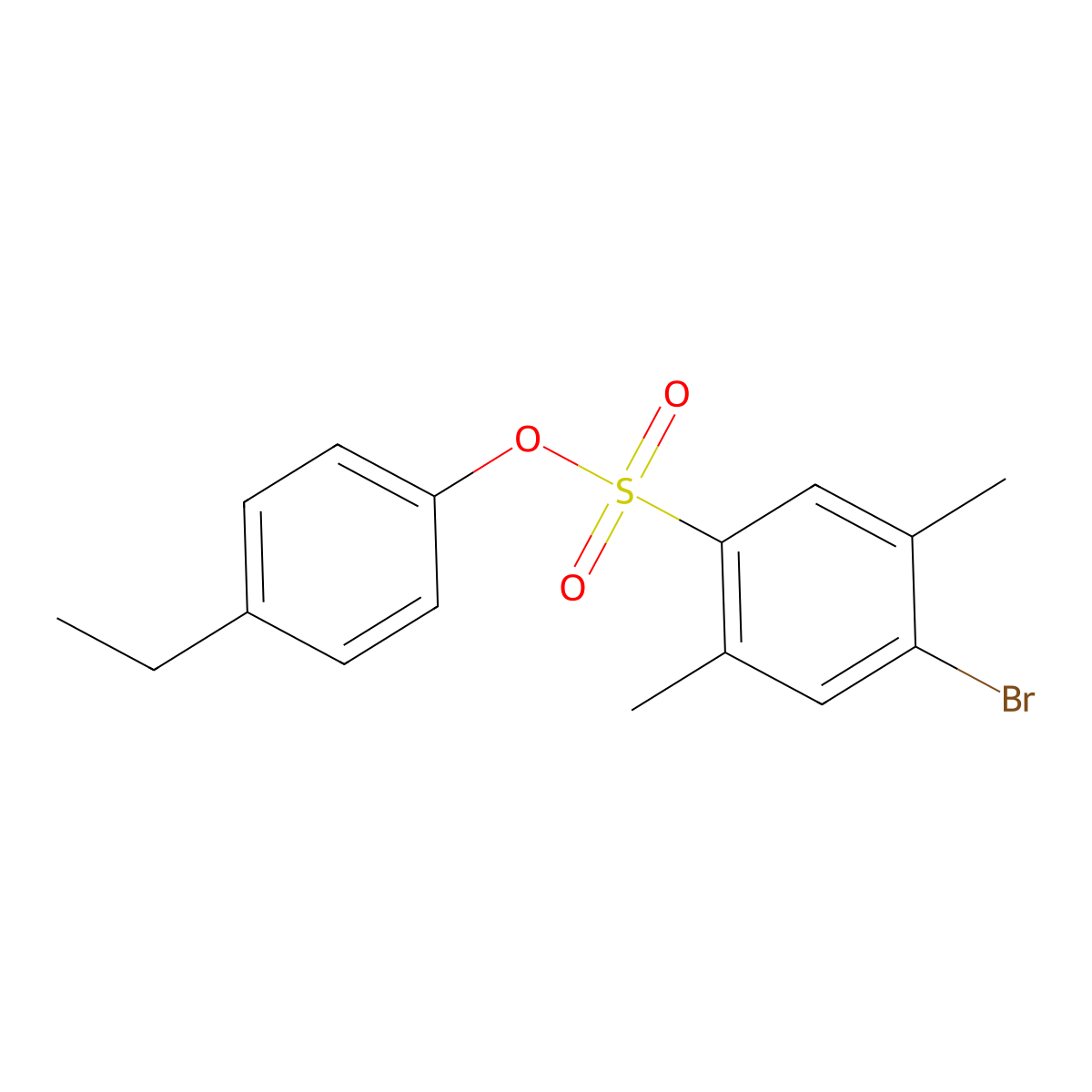 (4-Ethylphenyl) 4-bromo-2,5-dimethylbenzenesulfonate molecular structure, CAS 2870824-28-3