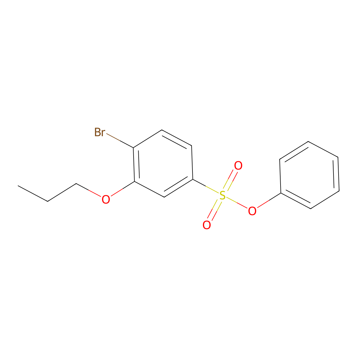 Phenyl 4-bromo-3-propoxybenzene-1-sulfonate molecular structure, CAS 2870832-13-4