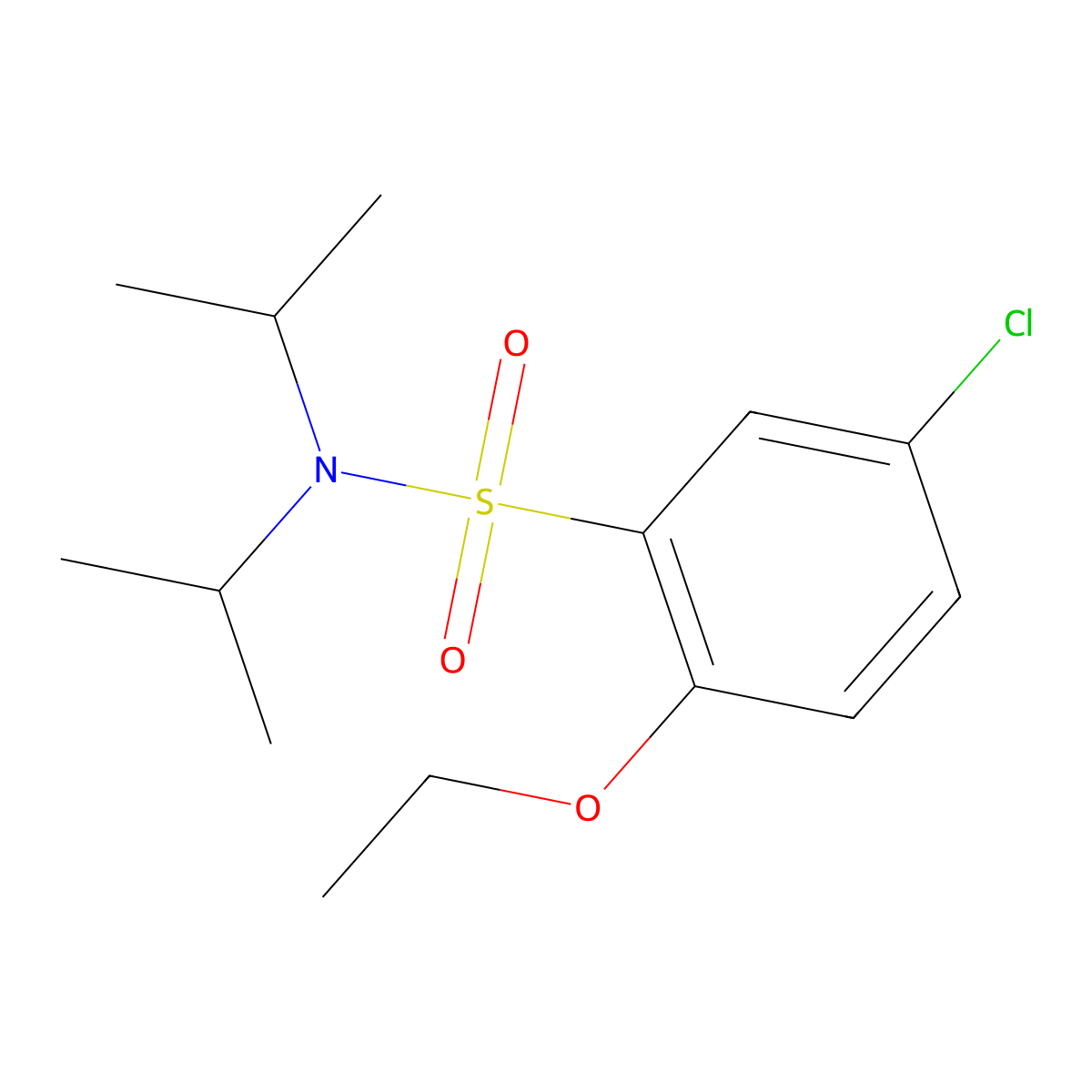 5-chloro-2-ethoxy-N,N-bis(propan-2-yl)benzene-1-sulfonamide molecular structure, CAS 2870832-48-5