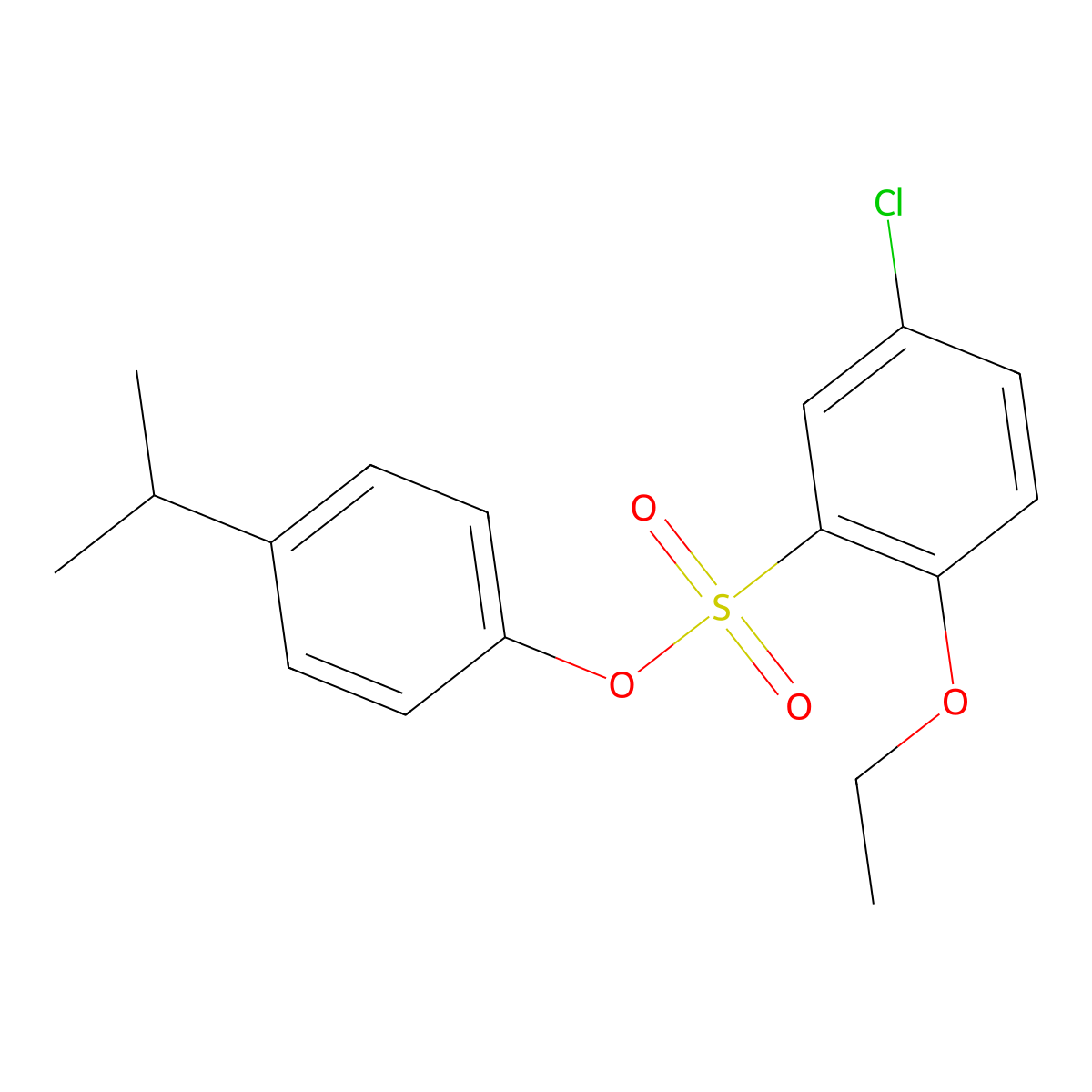 4-(Propan-2-yl)phenyl 5-chloro-2-ethoxybenzene-1-sulfonate molecular structure, CAS 2870841-06-6