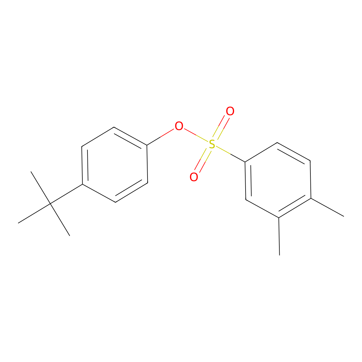 4-Tert-butylphenyl 3,4-dimethylbenzene-1-sulfonate molecular structure, CAS 2870889-06-6