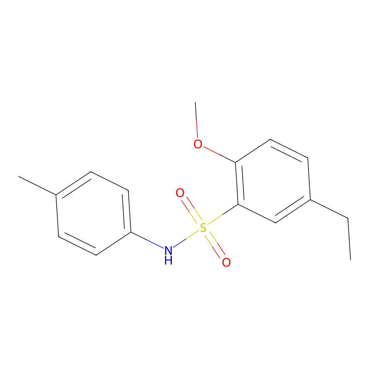 5-ethyl-2-methoxy-N-(4-methylphenyl)benzene-1-sulfonamide molecular structure, CAS 2870919-42-7