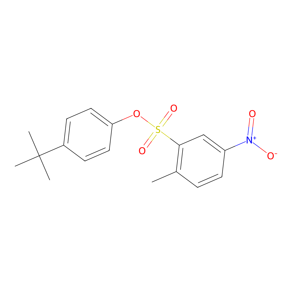 4-Tert-butylphenyl 2-methyl-5-nitrobenzene-1-sulfonate molecular structure, CAS 2870991-65-2