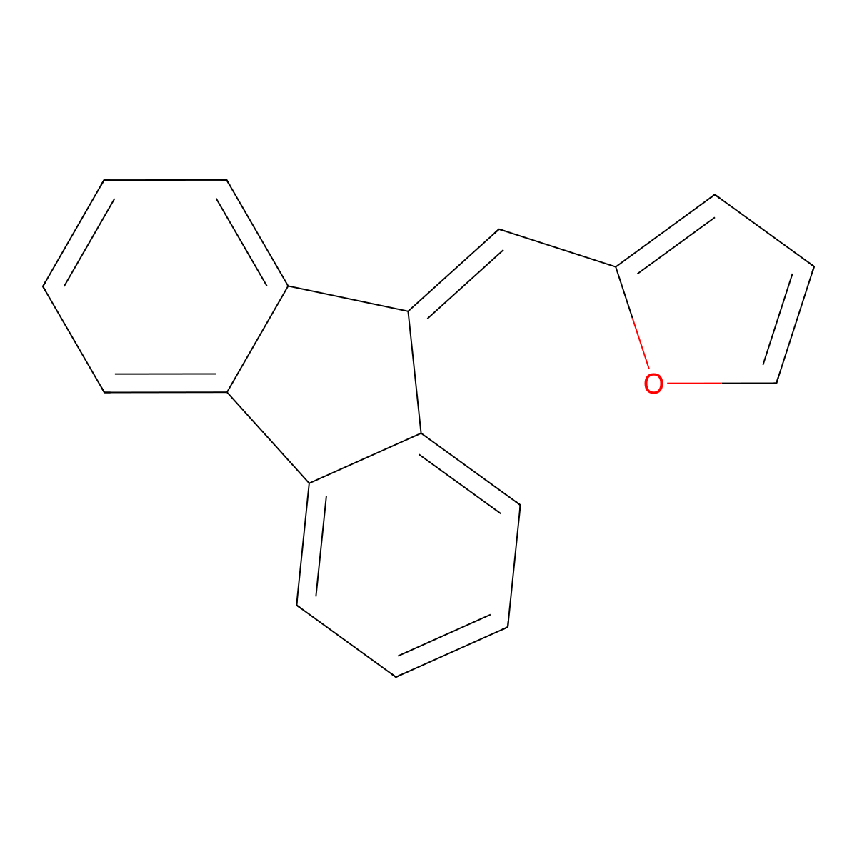 2-(Fluoren-9-ylidenemethyl)furan molecular structure, CAS 2871-88-7