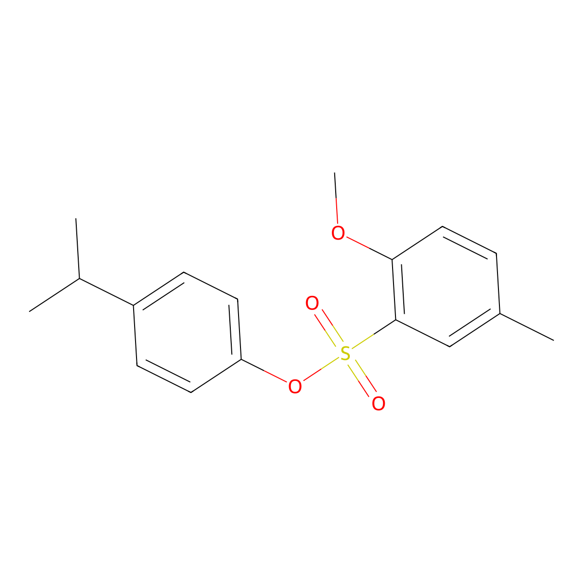 4-(Propan-2-yl)phenyl 2-methoxy-5-methylbenzene-1-sulfonate molecular structure, CAS 2871005-37-5