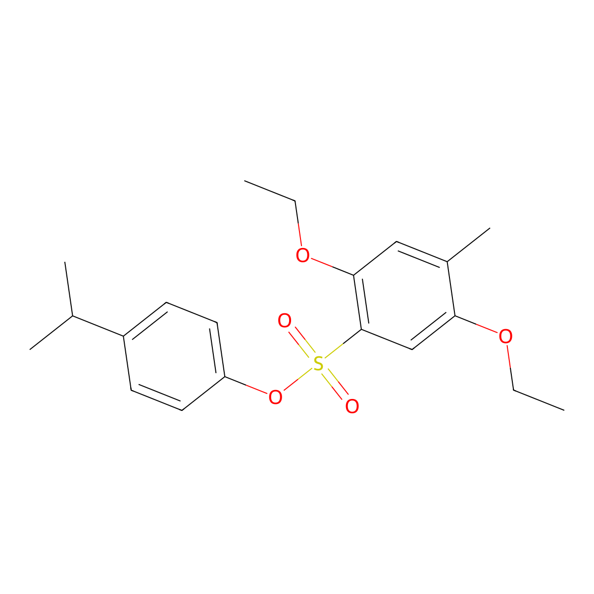 4-(Propan-2-yl)phenyl 2,5-diethoxy-4-methylbenzene-1-sulfonate molecular structure, CAS 2871008-95-4