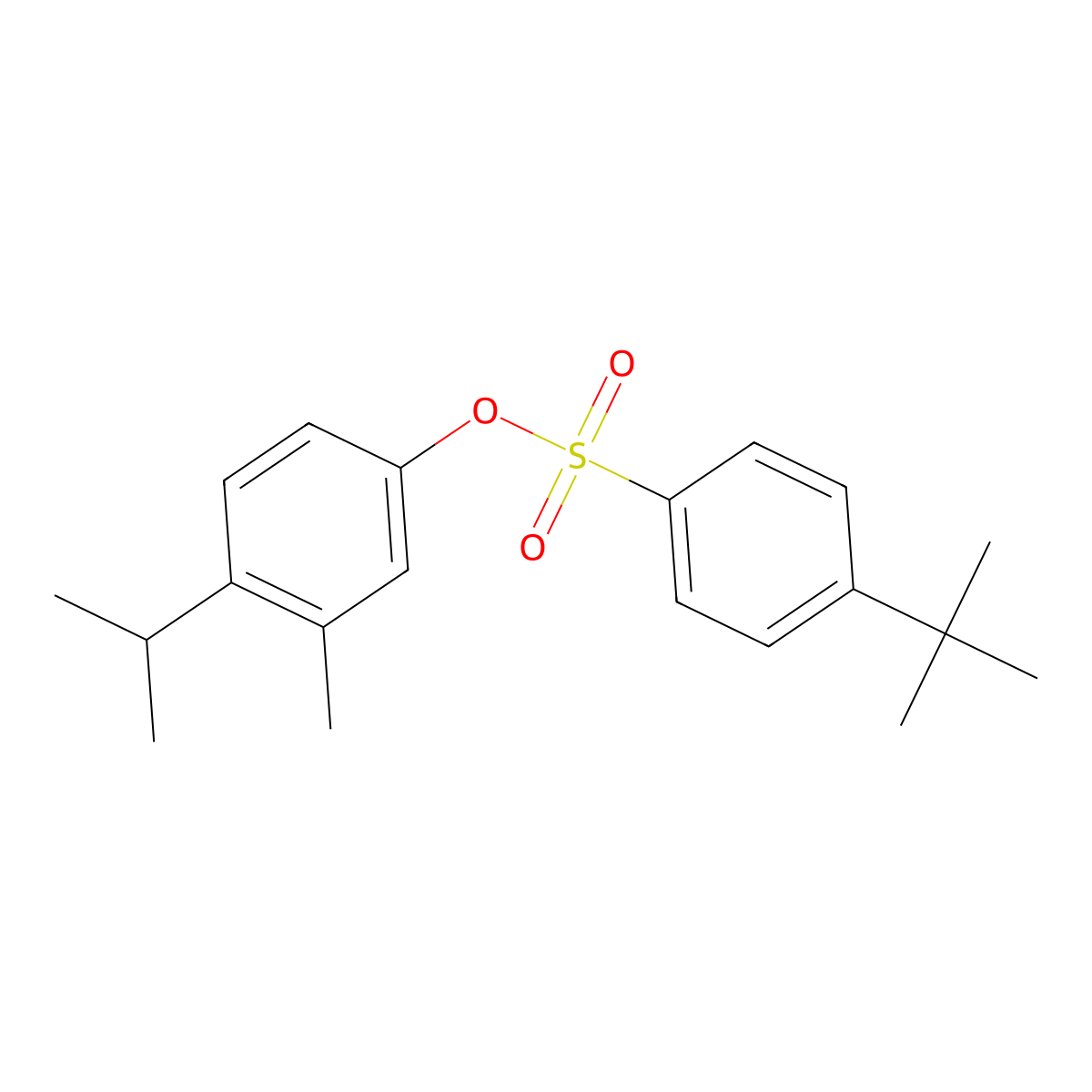 3-Methyl-4-(propan-2-yl)phenyl 4-tert-butylbenzene-1-sulfonate molecular structure, CAS 2871018-67-4