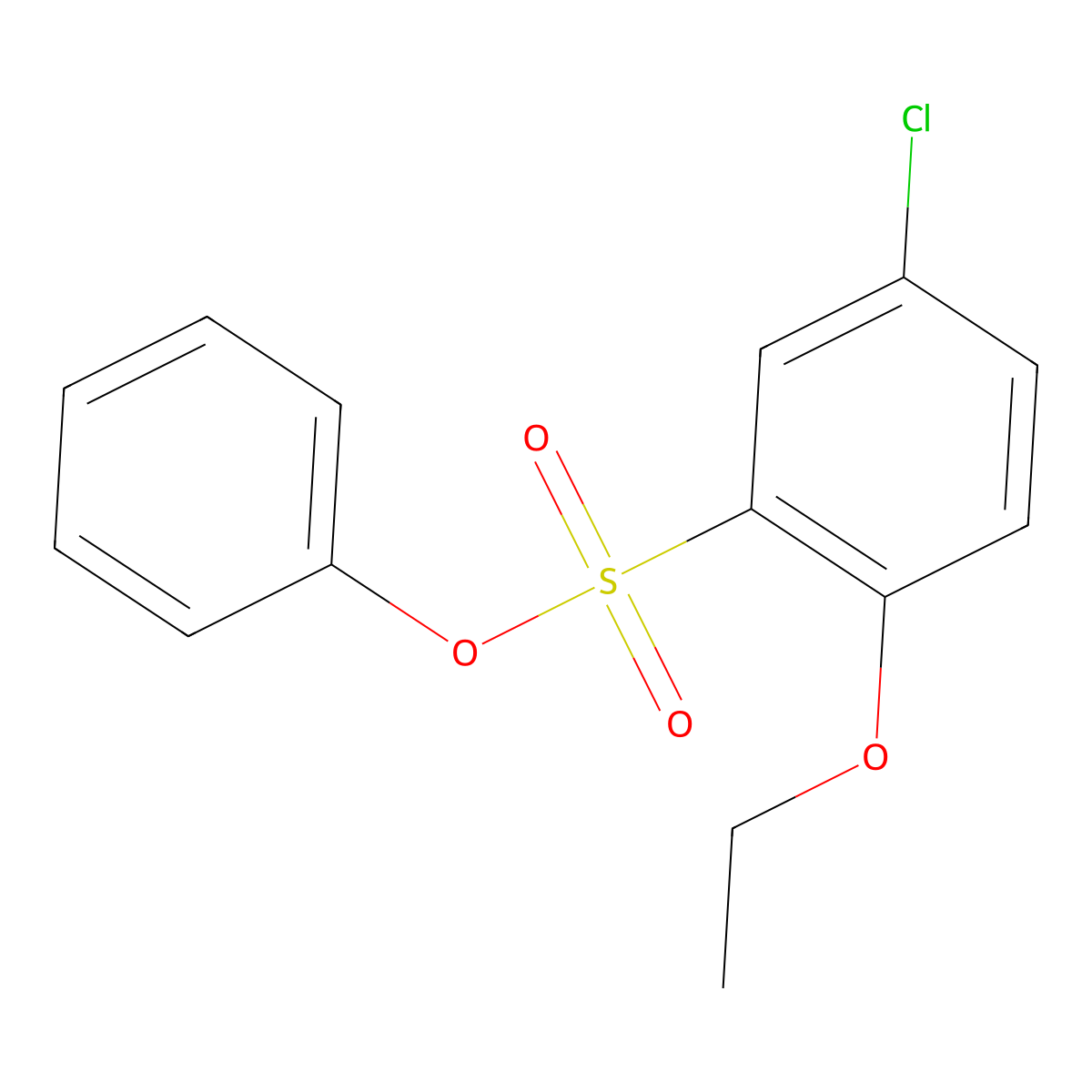 Phenyl 5-chloro-2-ethoxybenzene-1-sulfonate molecular structure, CAS 2871043-66-0