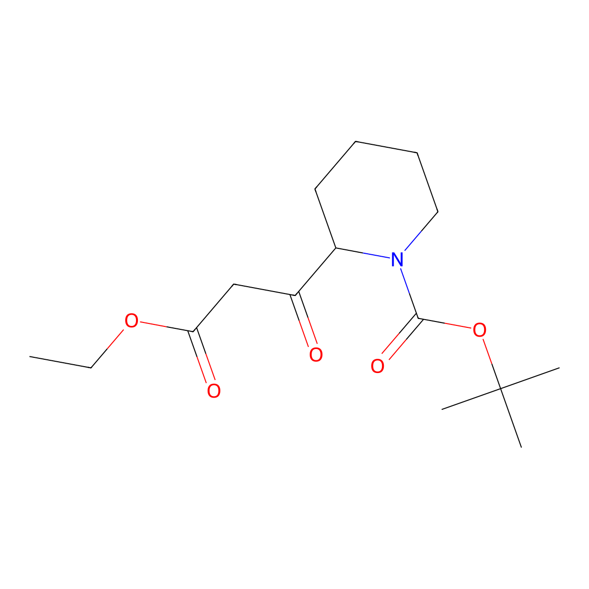 (2S)-1-Boc-beta-oxo-2-piperidinepropanoic acid ethyl ester molecular structure, CAS 287107-84-0