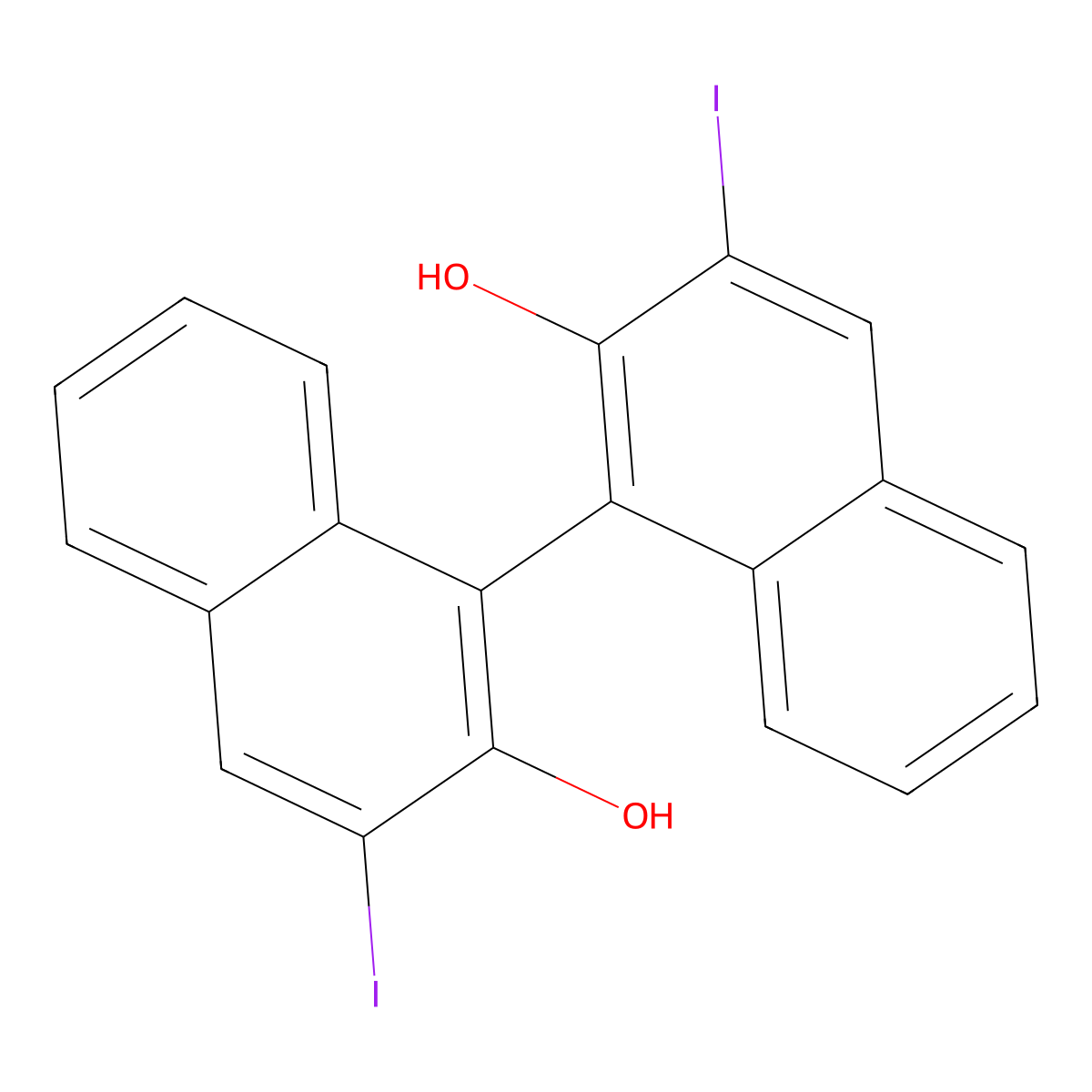 (S)-3,3'-Diiodo-[1,1'-binaphthalene]-2,2'-diol molecular structure, CAS 287111-93-7