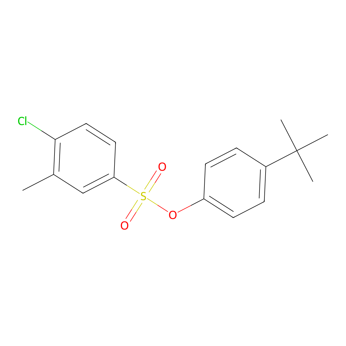 4-Tert-butylphenyl 4-chloro-3-methylbenzene-1-sulfonate molecular structure, CAS 2871114-04-2