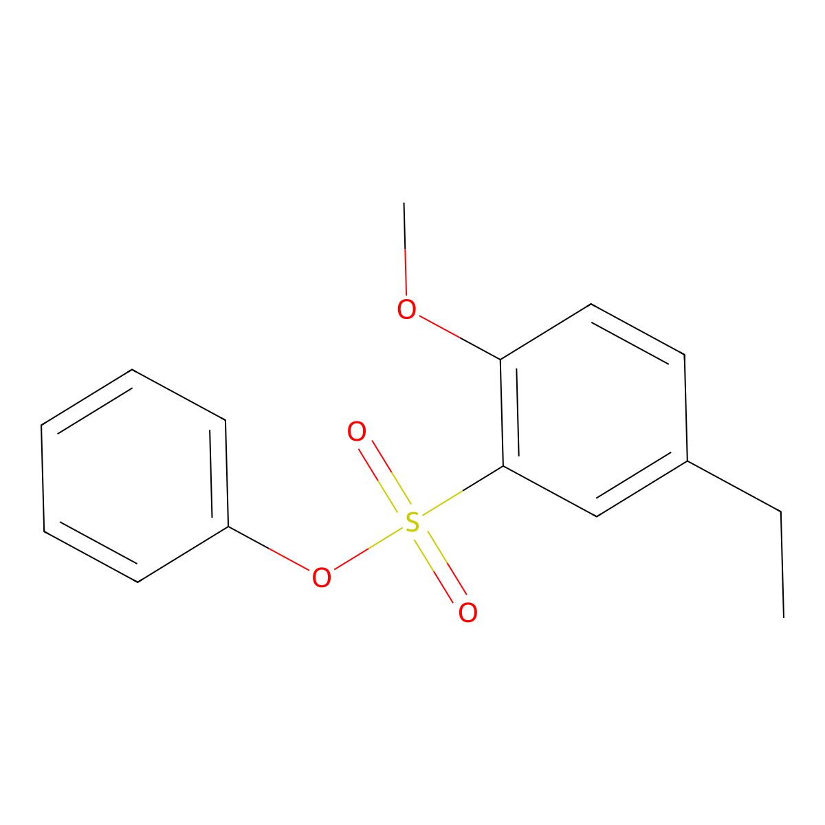 Phenyl 5-ethyl-2-methoxybenzene-1-sulfonate molecular structure, CAS 2871120-74-8