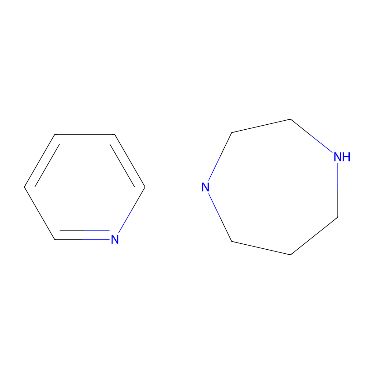 1-(Pyridin-2-YL)-1,4-diazepane molecular structure, CAS 287114-32-3