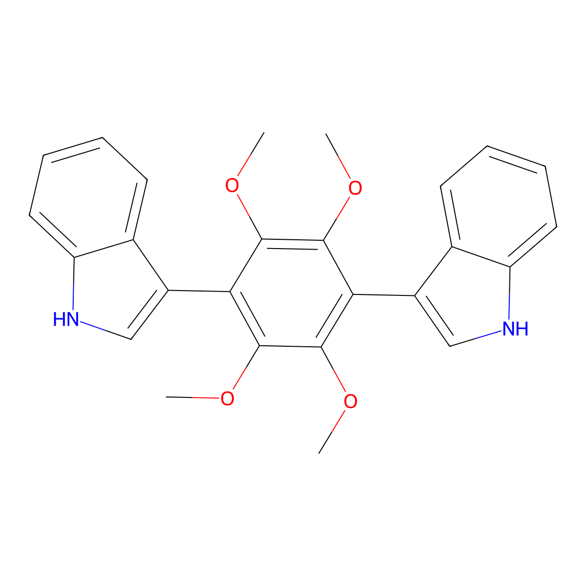 Asterriquinol D dimethyl ether molecular structure, CAS 287117-66-2