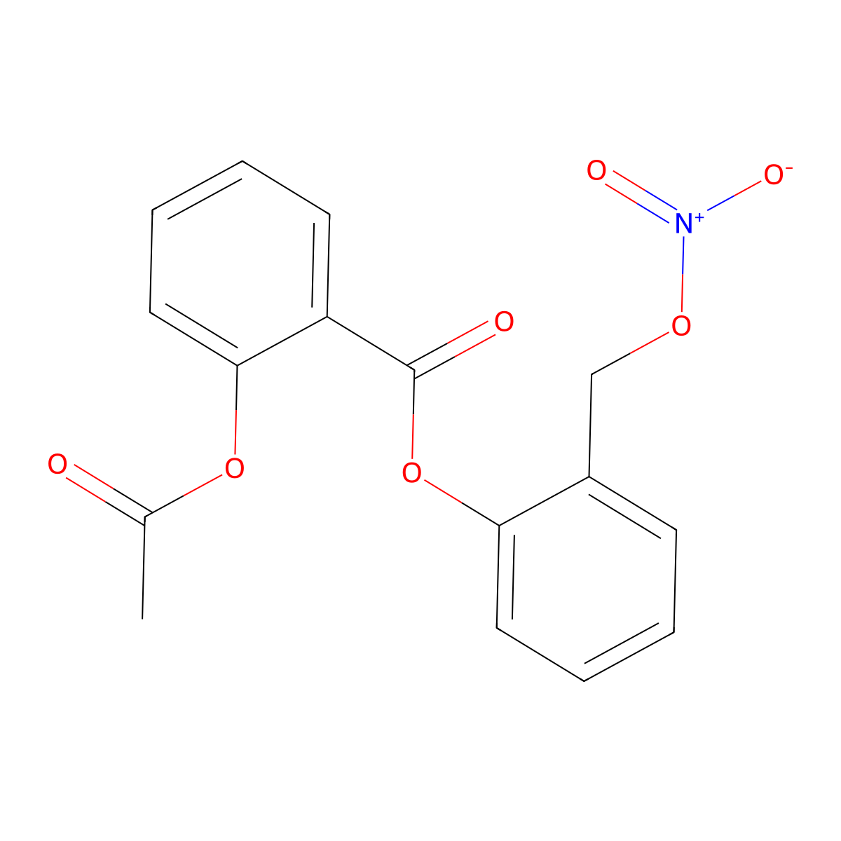 2-Acetyloxybenzoic Acid 3-Nitrooxymethylphenyl Ester molecular structure, CAS 287118-96-1