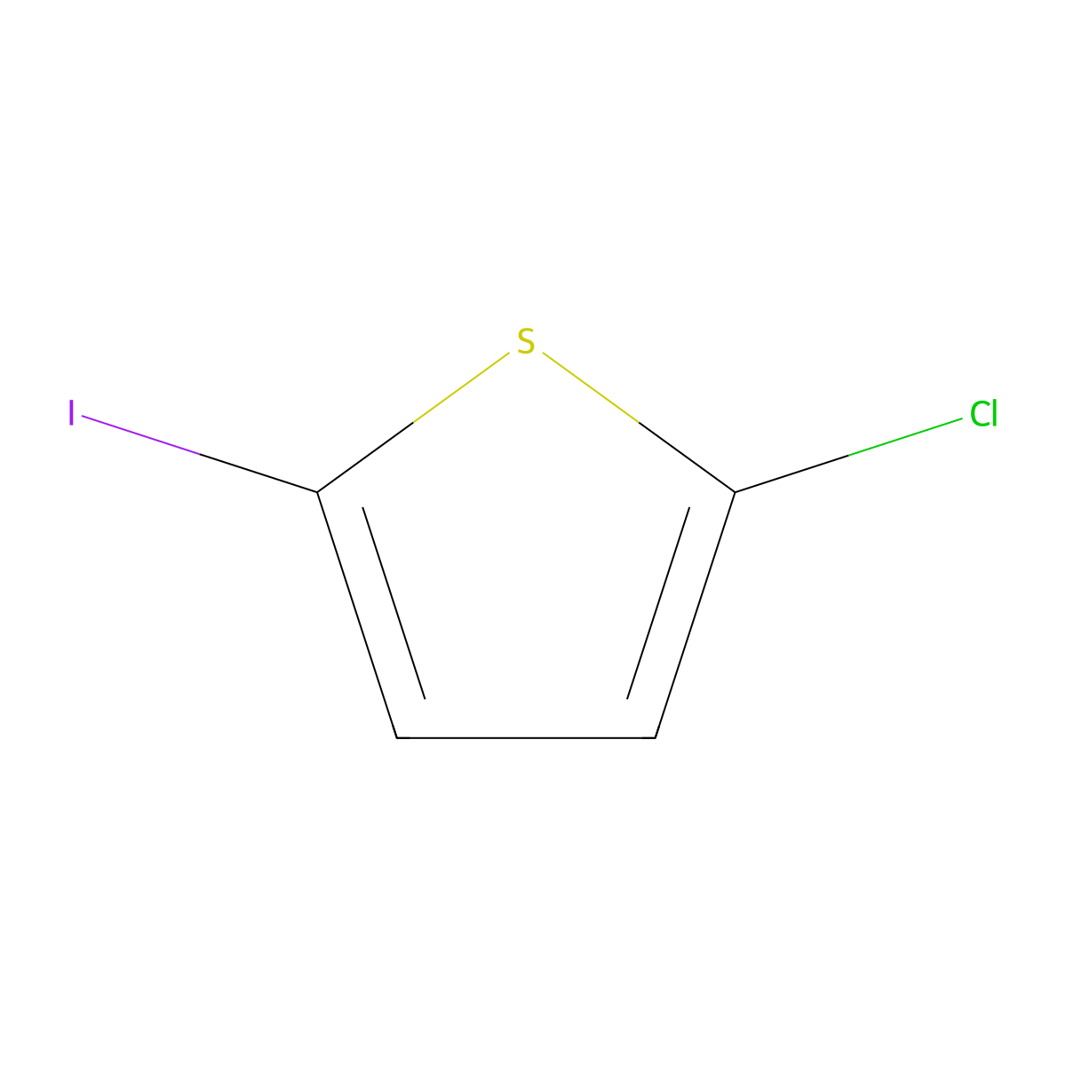 2-Chloro-5-iodothiophene molecular structure, CAS 28712-49-4