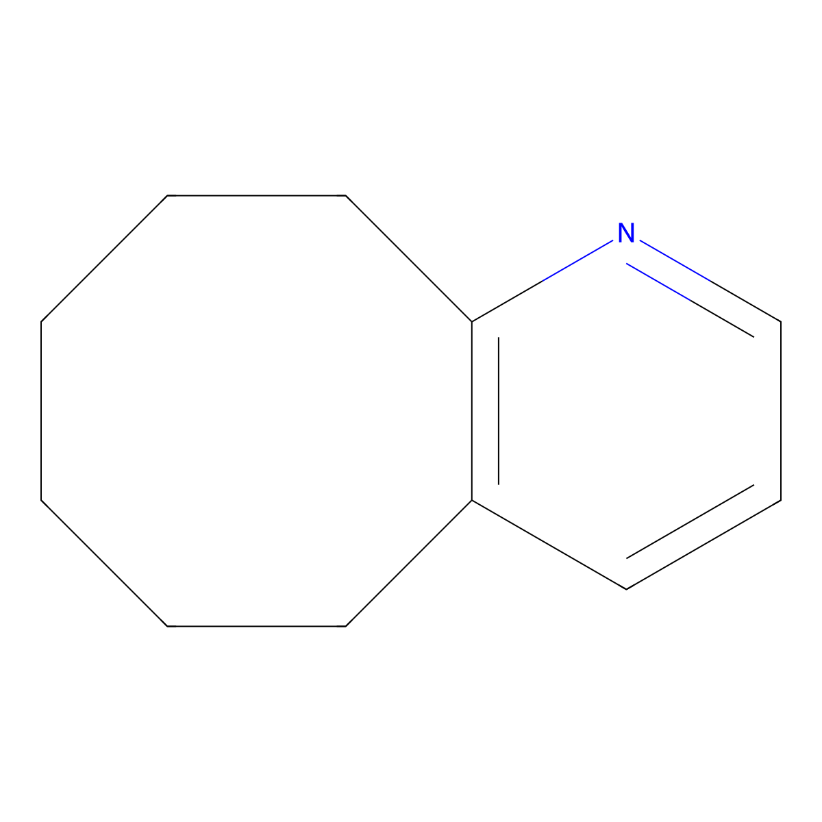 5,6,7,8,9,10-Hexahydrocycloocta(b)pyridine molecular structure, CAS 28712-60-9