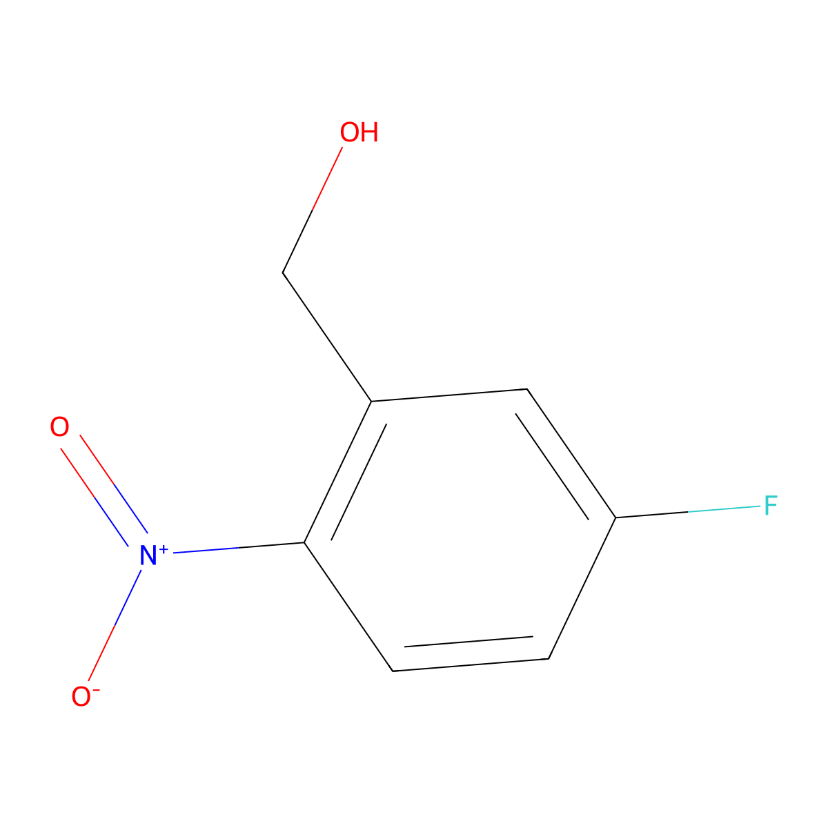 (5-Fluoro-2-nitrophenyl)methanol molecular structure, CAS 287121-32-8