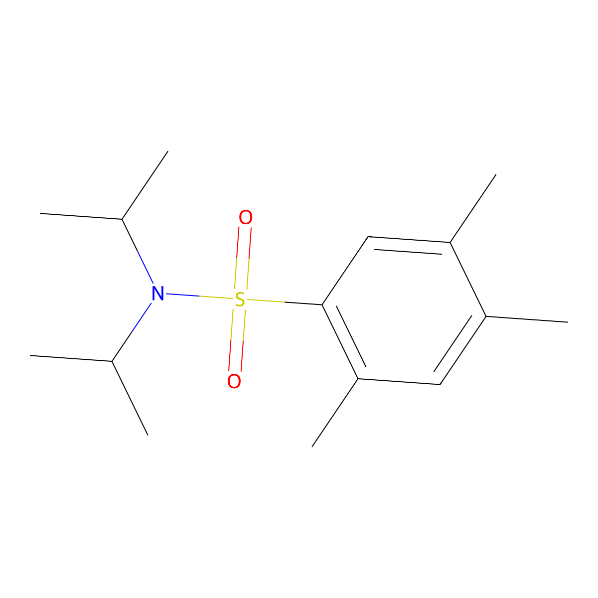 2,4,5-trimethyl-N,N-bis(propan-2-yl)benzene-1-sulfonamide molecular structure, CAS 2871359-46-3