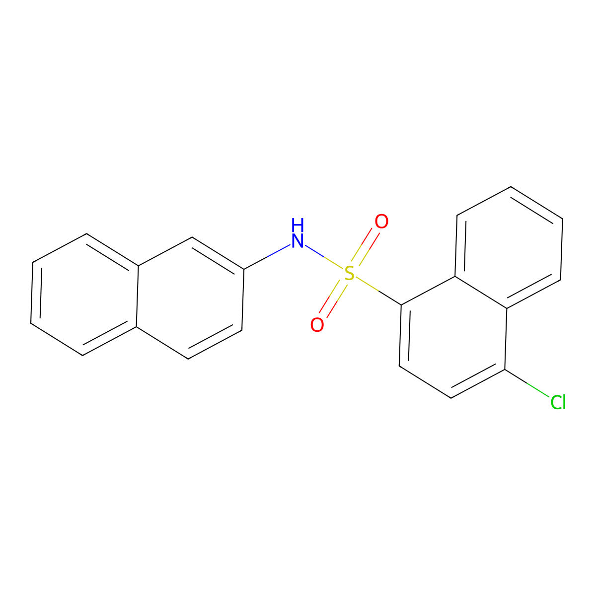 4-chloro-N-(naphthalen-2-yl)naphthalene-1-sulfonamide molecular structure, CAS 2871510-36-8