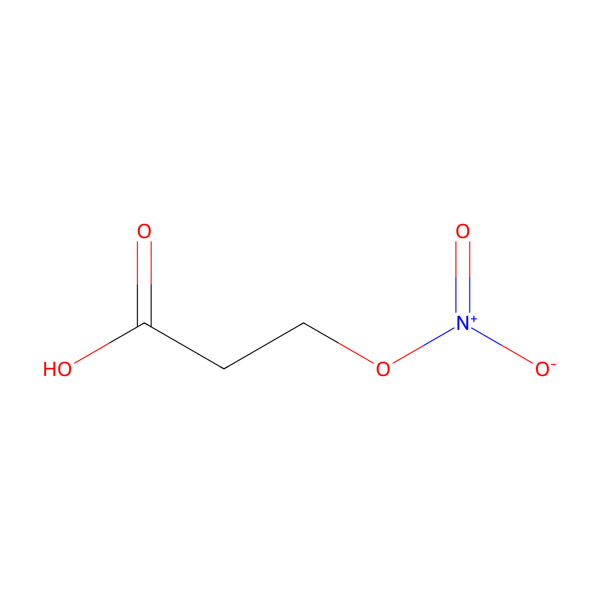 3-(Nitrooxy)propanoic acid molecular structure, CAS 28717-09-1