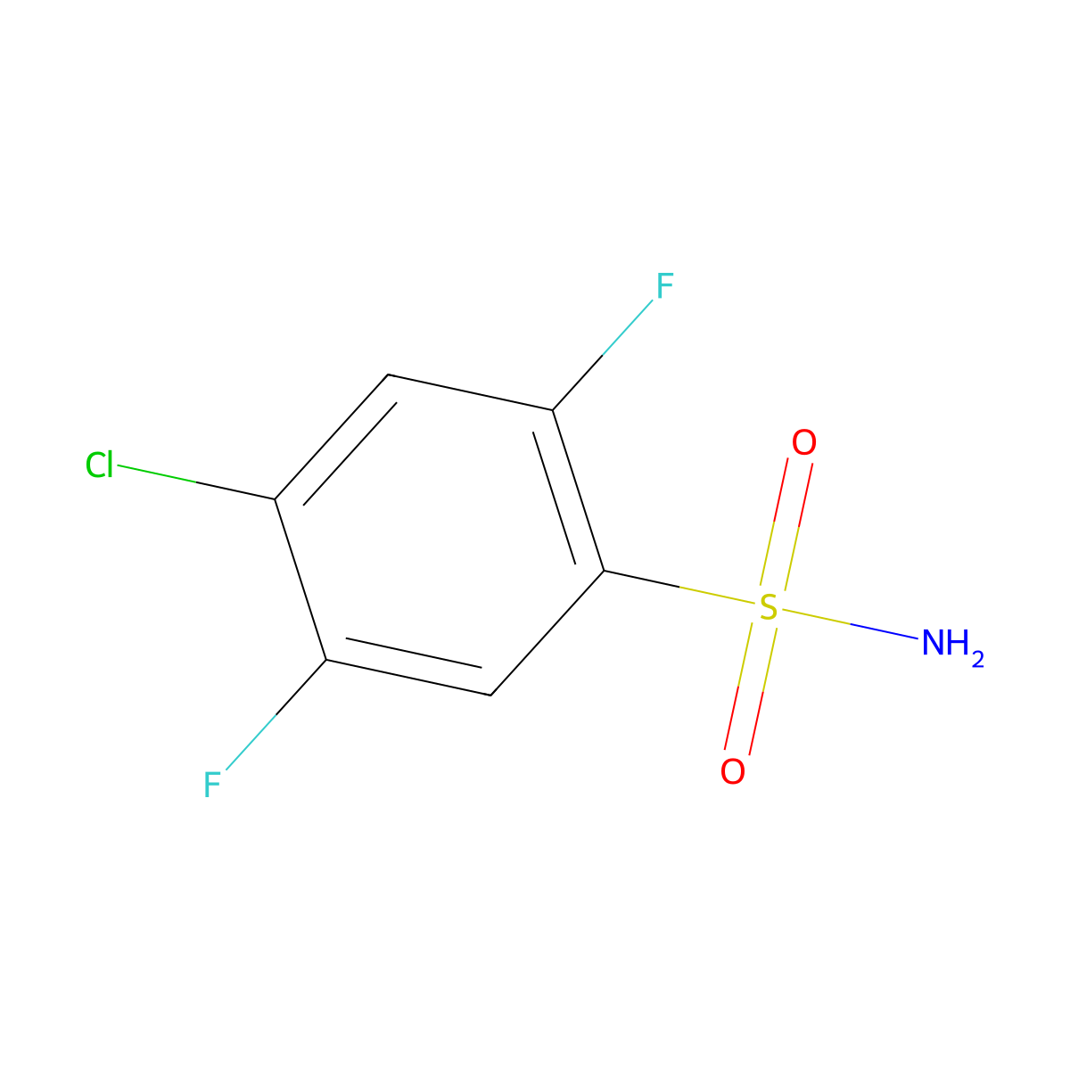 4-Chloro-2,5-difluorobenzenesulfonamide molecular structure, CAS 287172-62-7