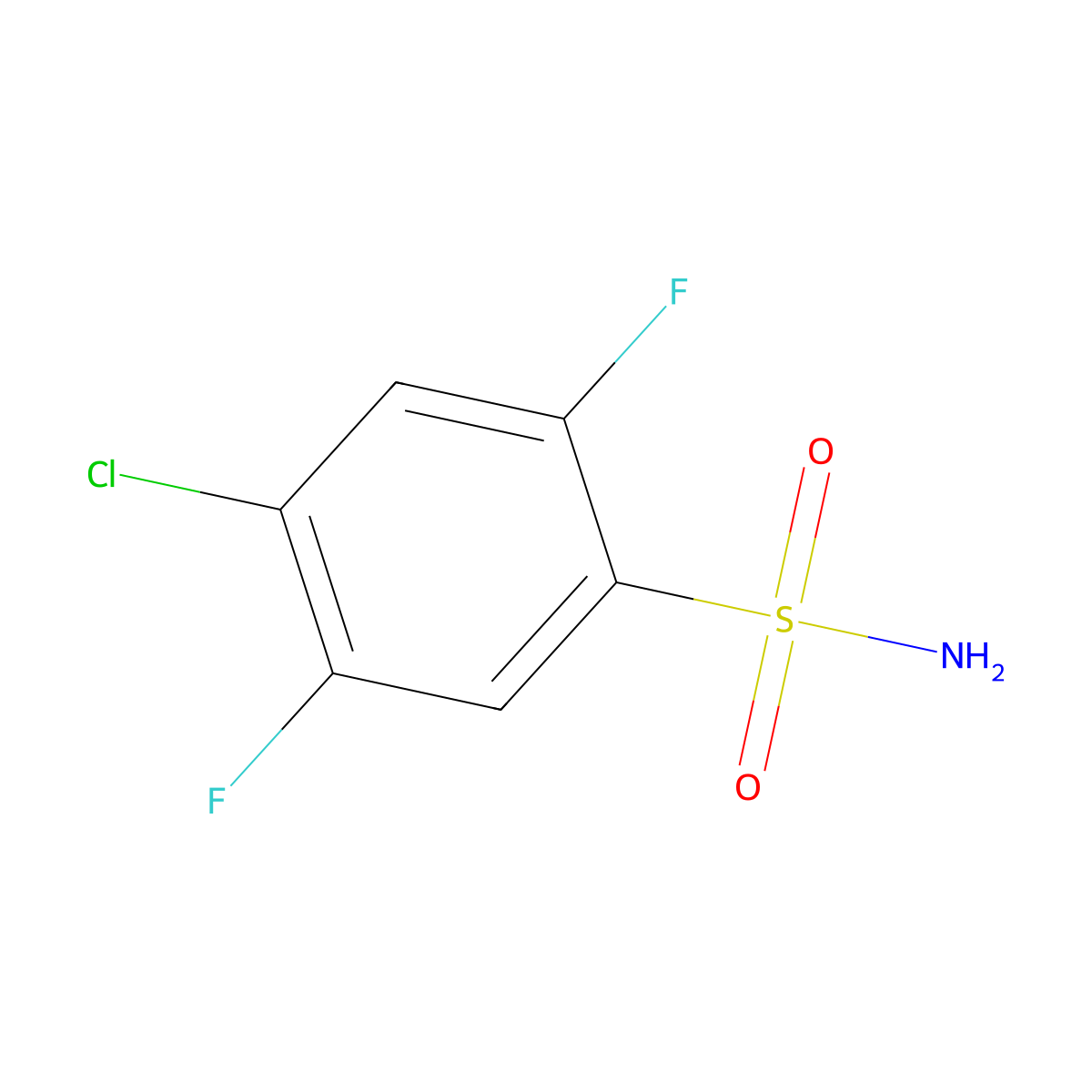 4-Chloro-2,5-difluorobenzenesulfonamide molecular structure, CAS 287172-62-7