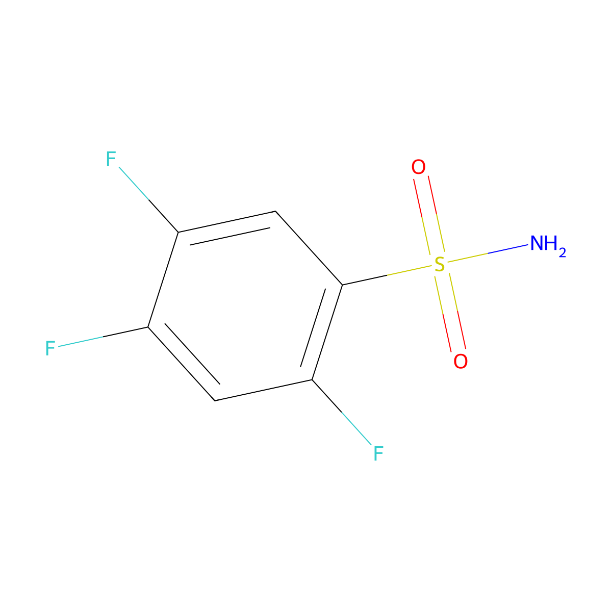 2,4,5-Trifluorobenzenesulfonamide molecular structure, CAS 287172-63-8