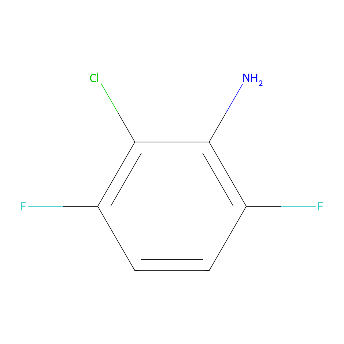 2-Chloro-3,6-difluoroaniline molecular structure, CAS 287172-80-9