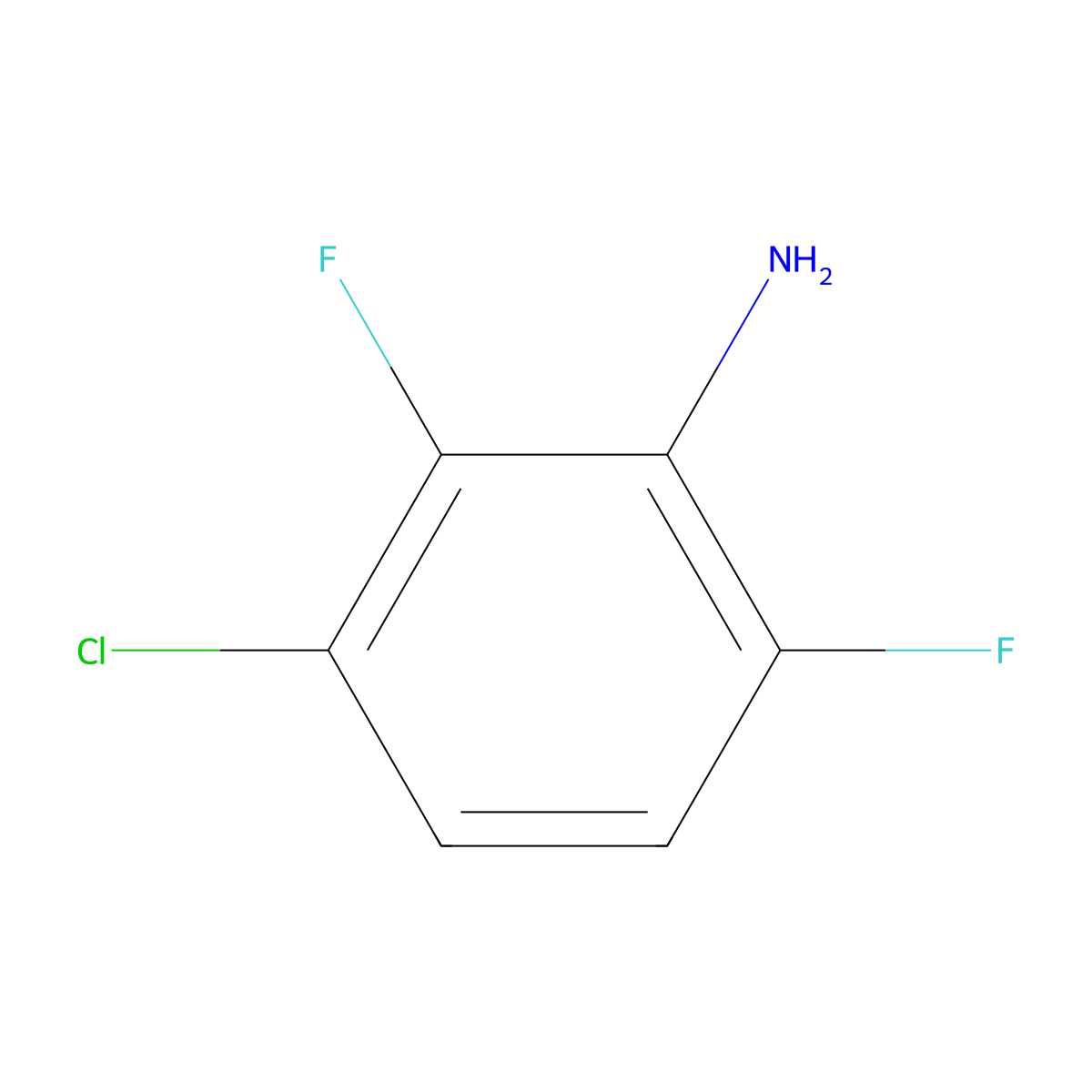 3-Chloro-2,6-difluoroaniline molecular structure, CAS 287172-82-1