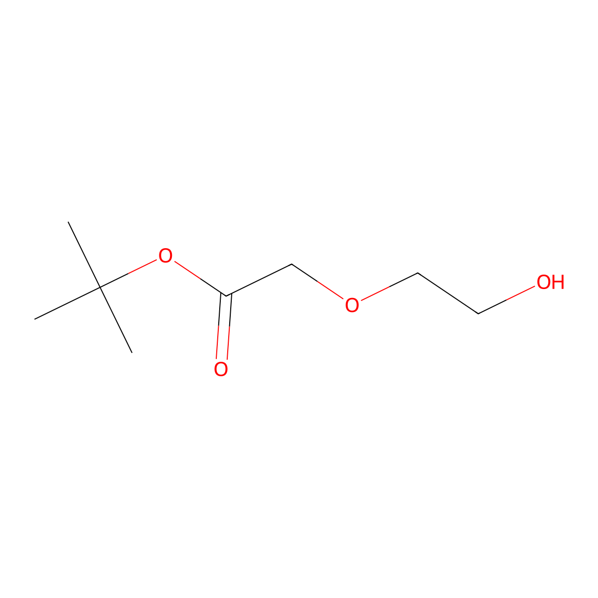 Hydroxy-PEG1-CH2CO2tBu molecular structure, CAS 287174-32-7