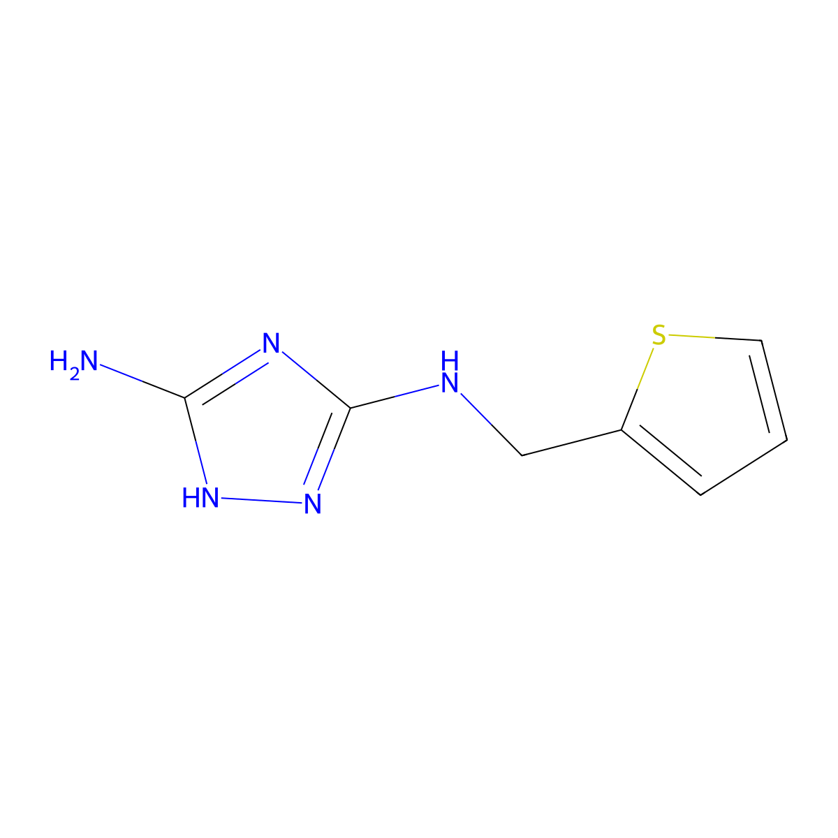 5-Amino-3-(2-thienylmethyl)amino-1,2,4-triazole molecular structure, CAS 287174-53-2