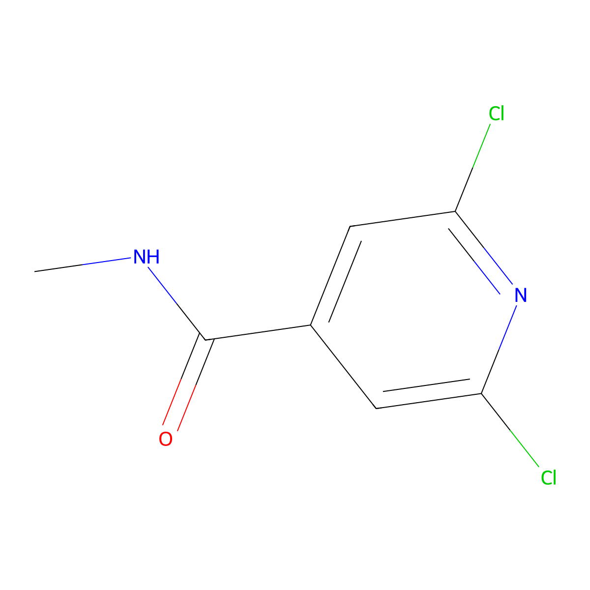 2,6-dichloro-N-methylpyridine-4-carboxamide molecular structure, CAS 287174-85-0