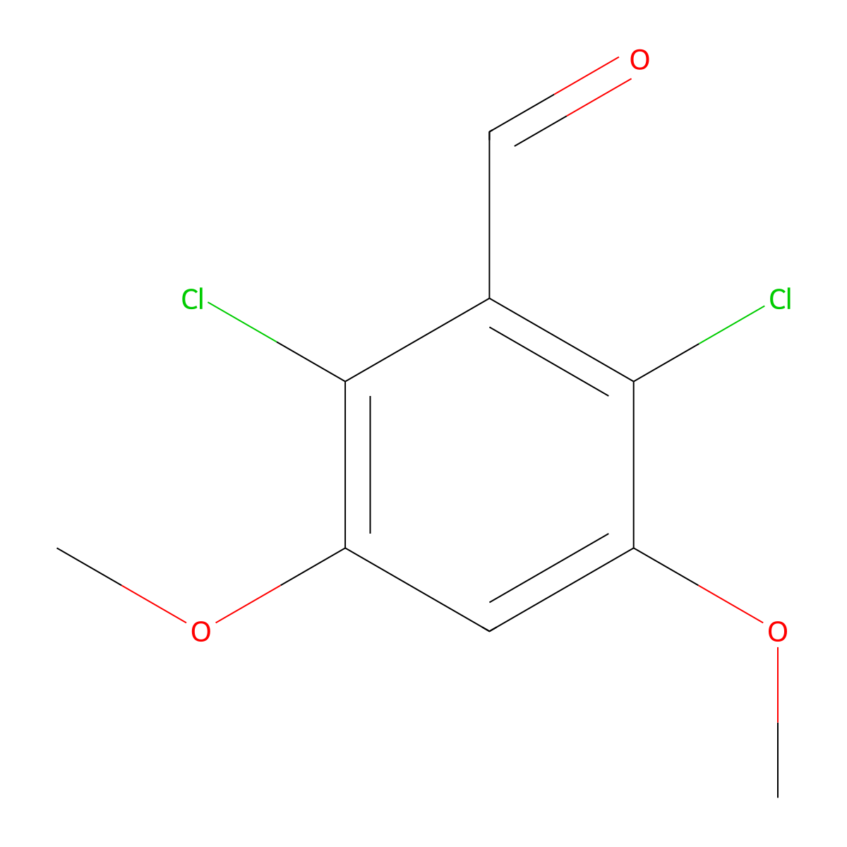 2,6-Dichloro-3,5-dimethoxybenzaldehyde molecular structure, CAS 287175-08-0