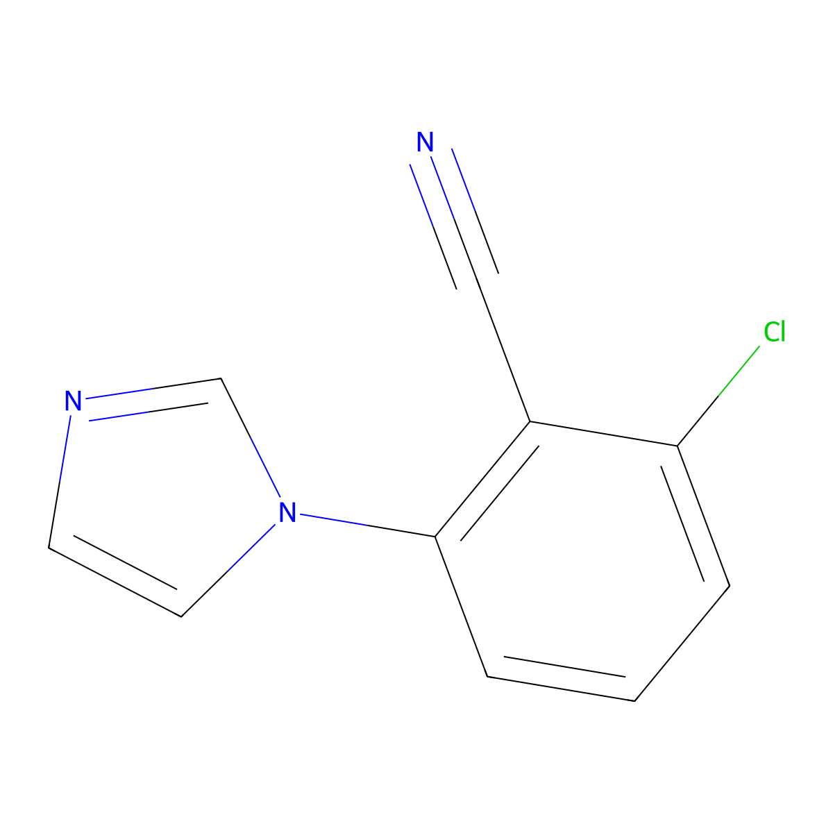 2-chloro-6-(1H-imidazol-1-yl)benzonitrile molecular structure, CAS 287176-53-8