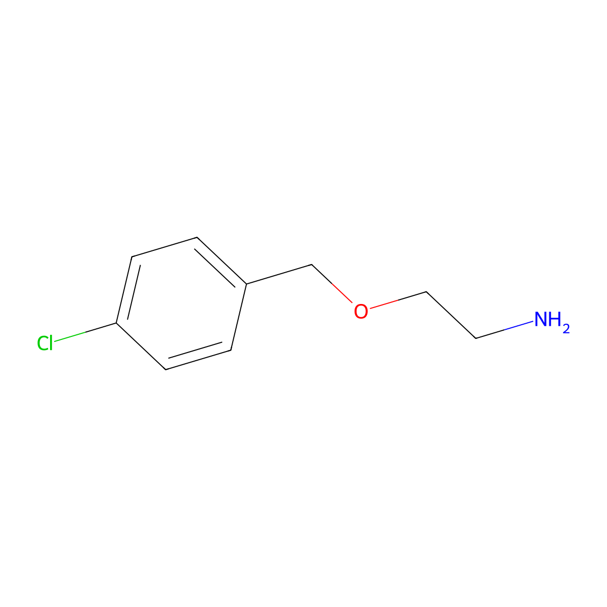 2-[(4-Chlorophenyl)methoxy]ethan-1-amine molecular structure, CAS 287179-98-0