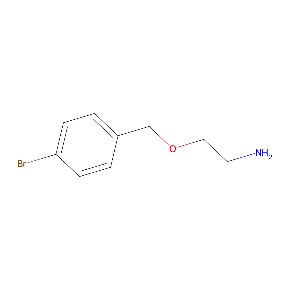 2-[(4-Bromobenzyl)oxy]ethanamine molecular structure, CAS 287179-99-1