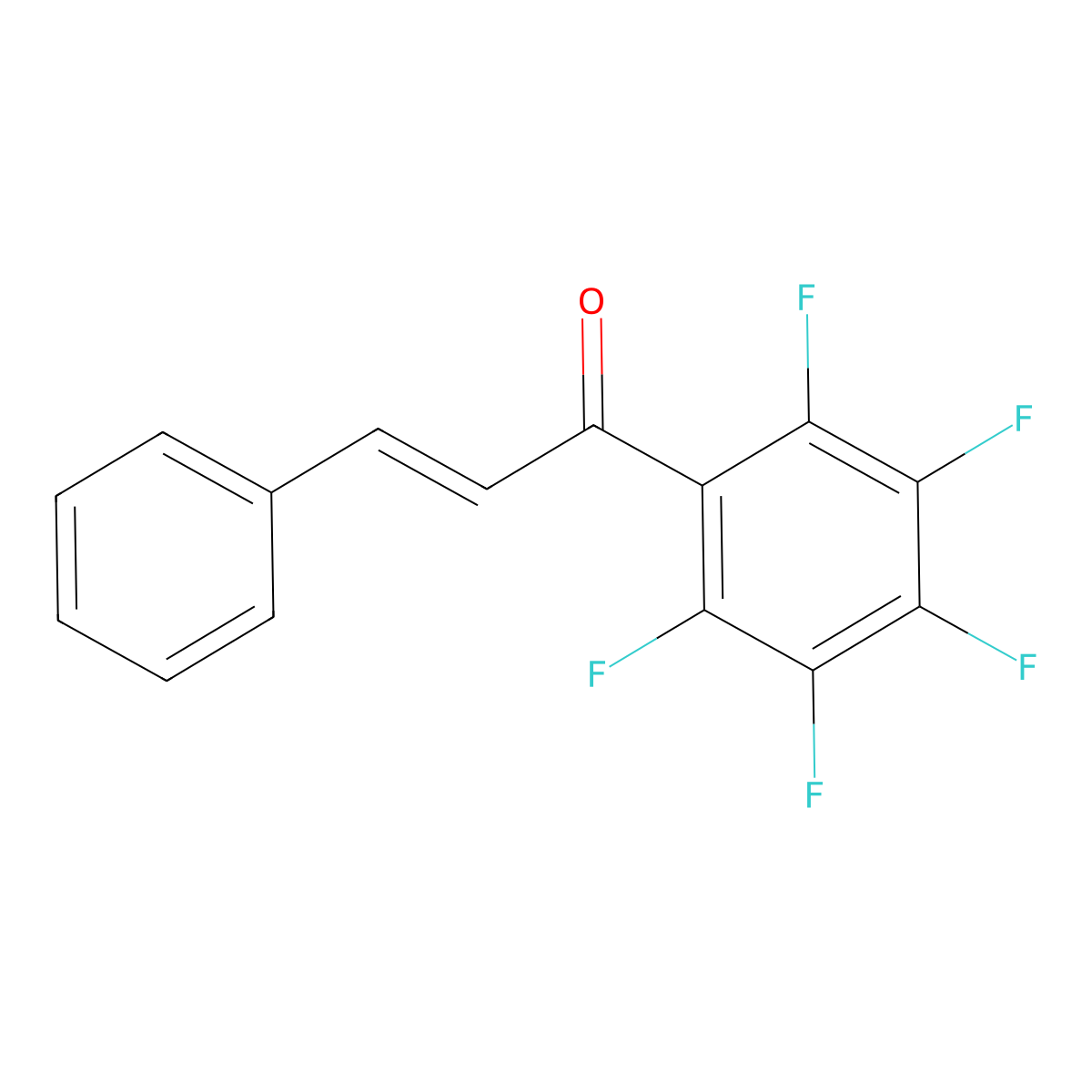 1-(Pentafluorophenyl)-3-phenylprop-2-en-1-one molecular structure, CAS 28718-07-2