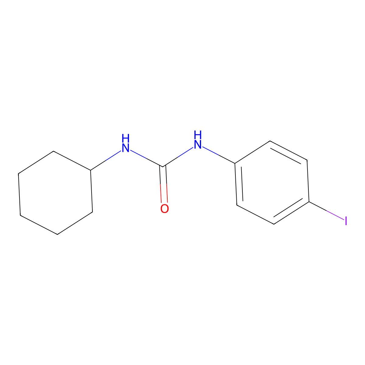 N-Cyclohexyl-N'-(4-Iodophenyl)Urea molecular structure, CAS 287185-29-9