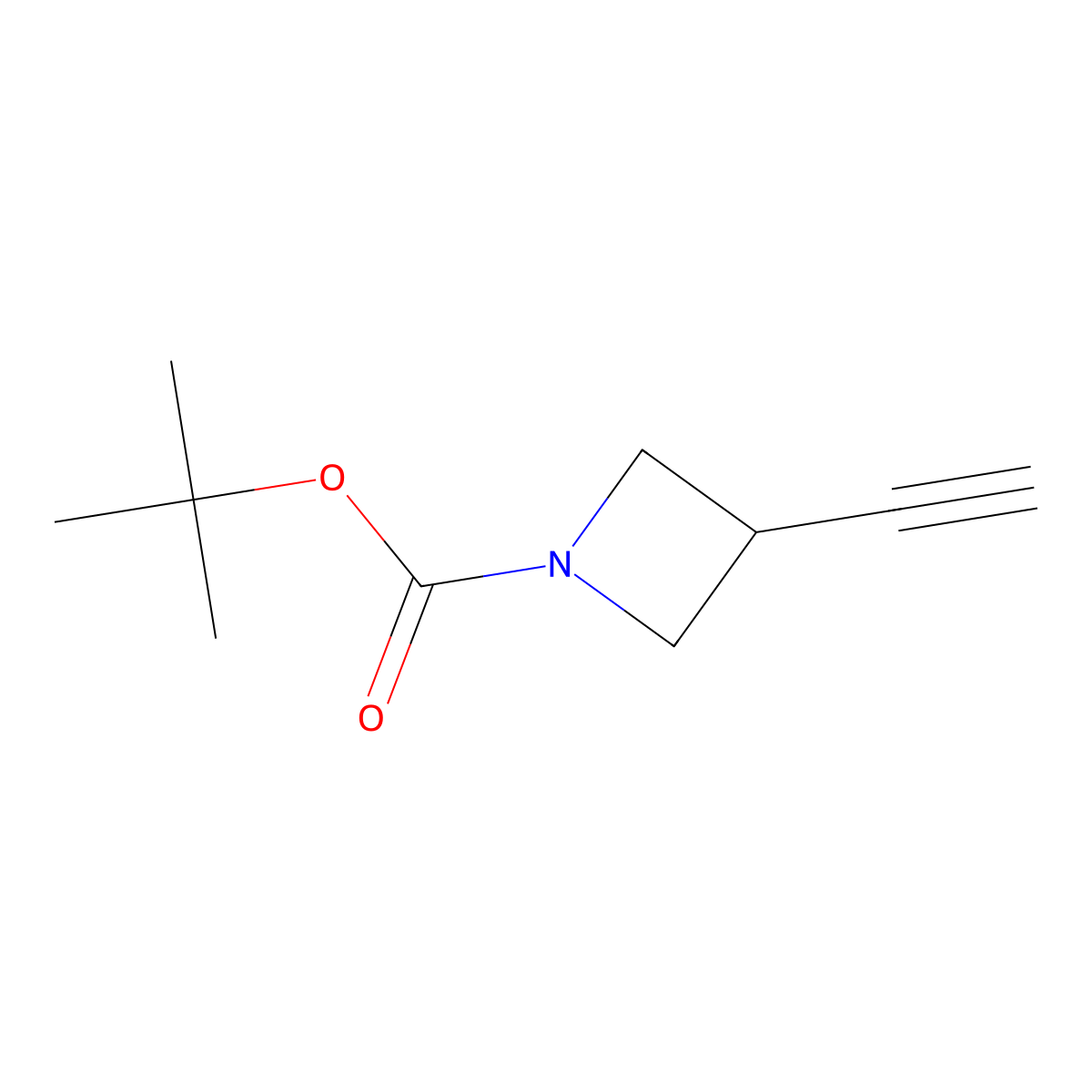 tert-Butyl 3-ethynylazetidine-1-carboxylate molecular structure, CAS 287193-01-5