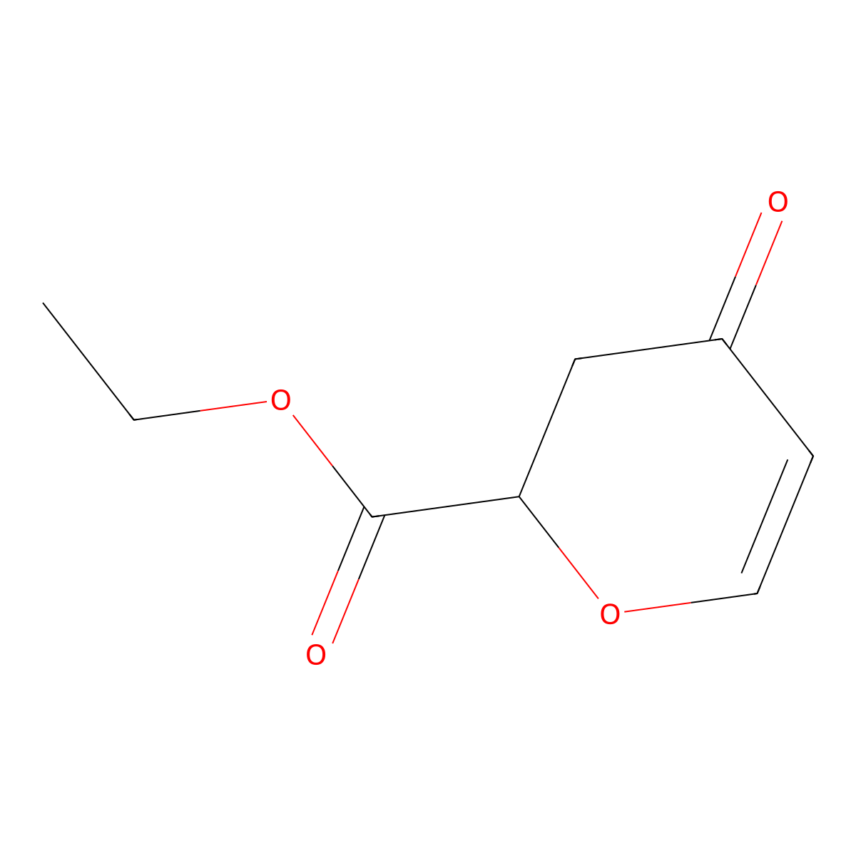 Ethyl 4-oxo-3,4-dihydro-2H-pyran-2-carboxylate molecular structure, CAS 287193-06-0