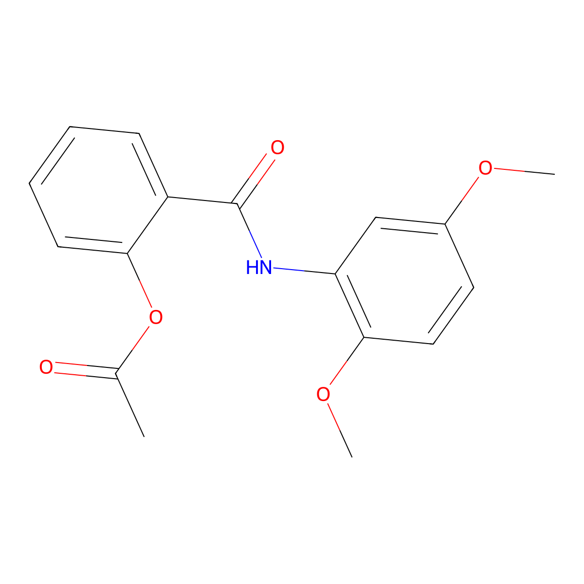 2-(2,5-Dimethoxyphenylcarbamoyl)phenyl acetate molecular structure, CAS 287194-30-3