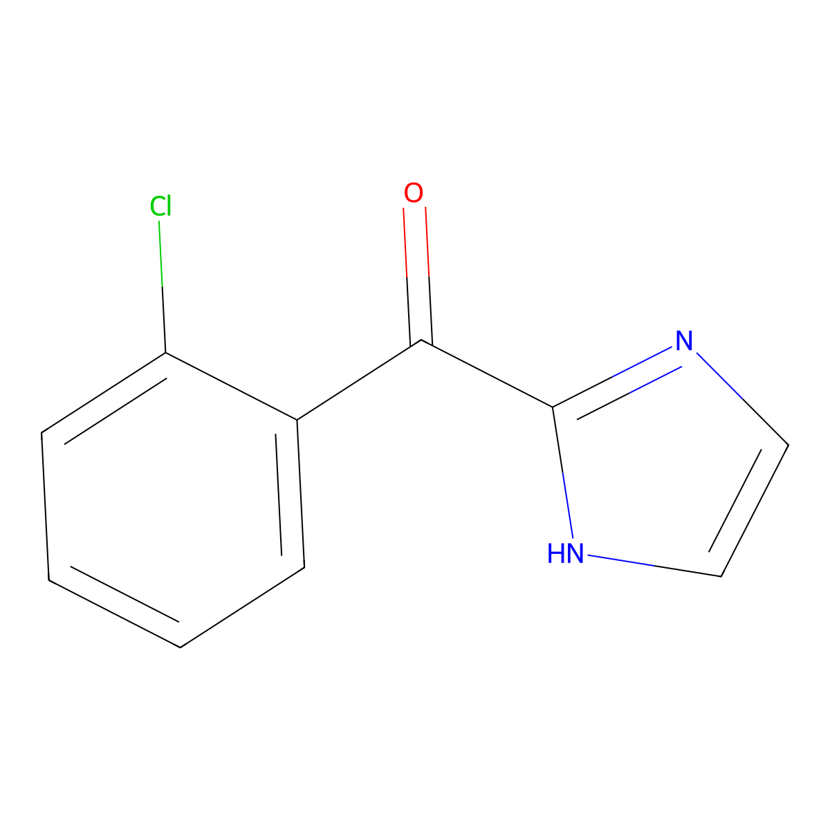 (2-chlorophenyl)(1H-imidazol-2-yl)methanone molecular structure, CAS 287196-66-1