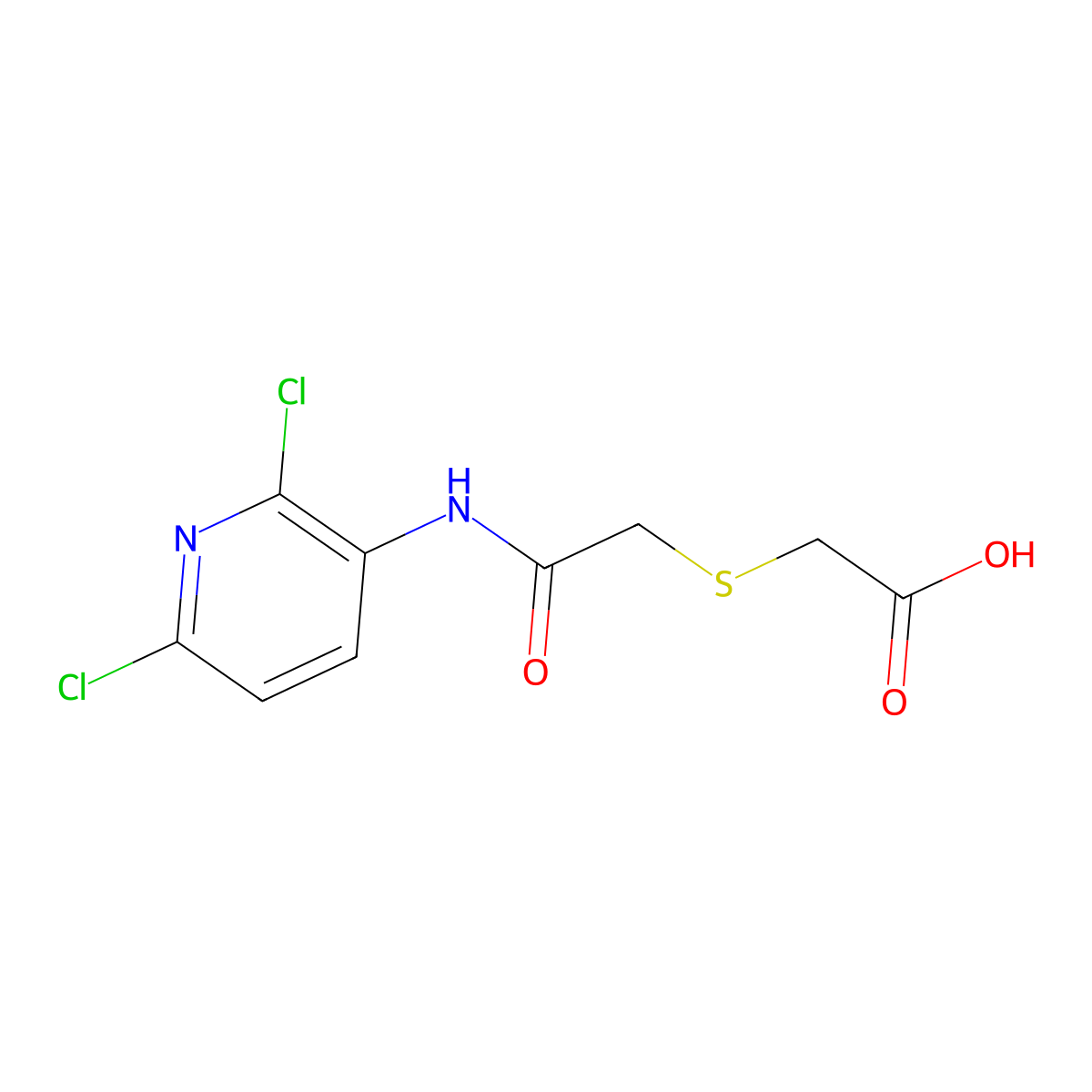 2-({2-[(2,6-Dichloropyridin-3-yl)amino]-2-oxoethyl}thio)acetic acid molecular structure, CAS 287197-80-2