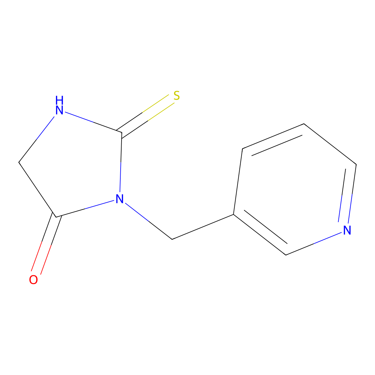 3-(3-pyridinylmethyl)-2-thioxotetrahydro-4H-imidazol-4-one molecular structure, CAS 287197-91-5